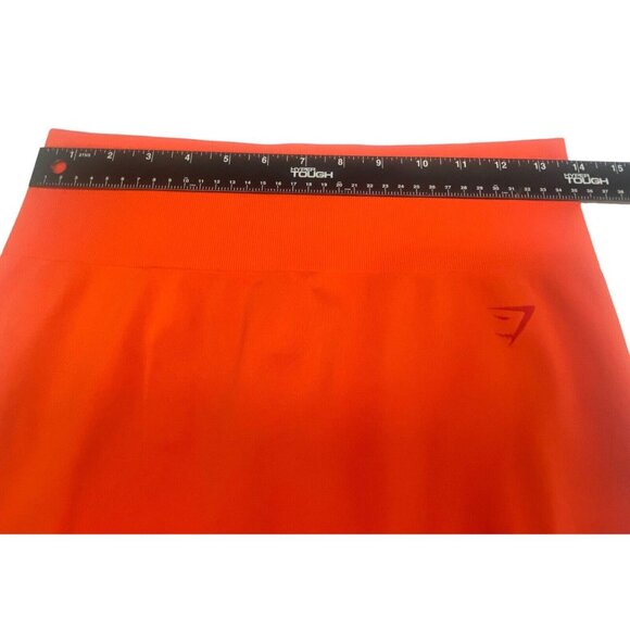 GYMSHARK Women Leggings Sz S/M Bright Orange Yoga Athleisure Travel 70-9 - Picture 5 of 10